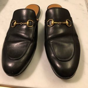 Gucci Princetown Black Leather Slipper